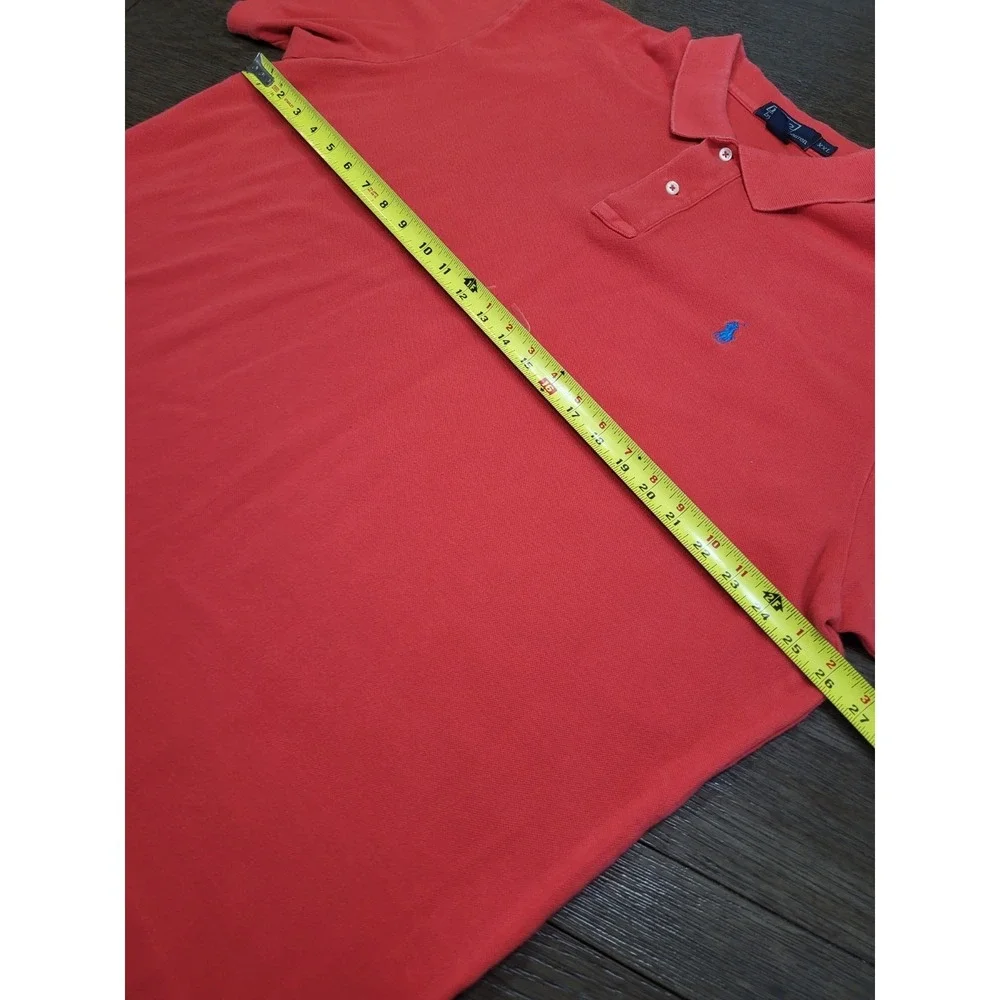 VINTAGE Y2K Ralph Lauren Coral Polo Shirt Adult XXL SOFT Short Sleeve Mens